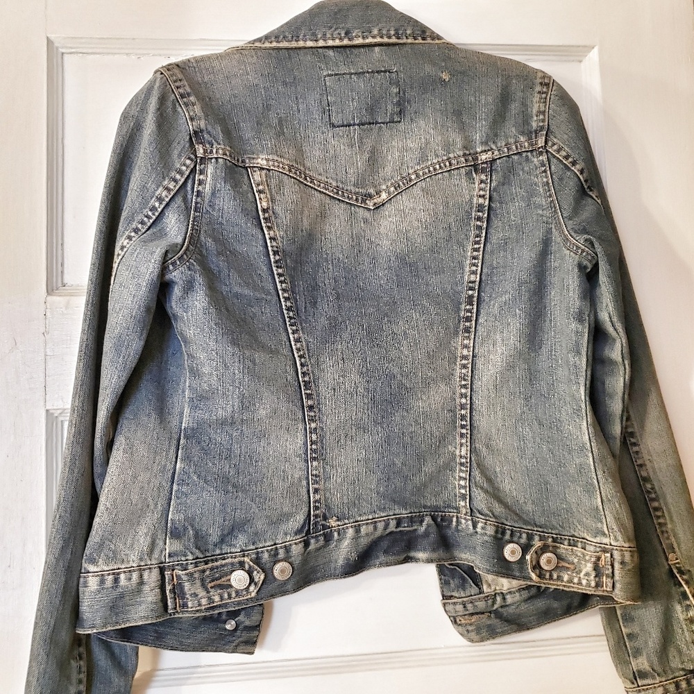 Distressed Denim Jacket - Picture 3 of 7